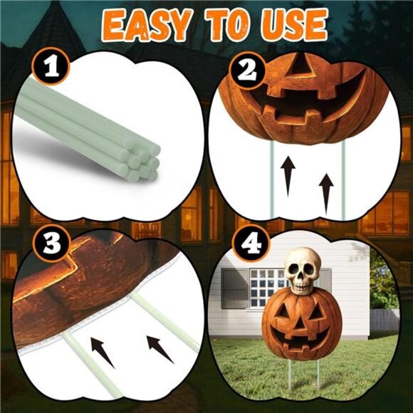6 Pack Halloween Yard Signs, 3D Printed Large Halloween Yard Decorations - Picture 3 of 7